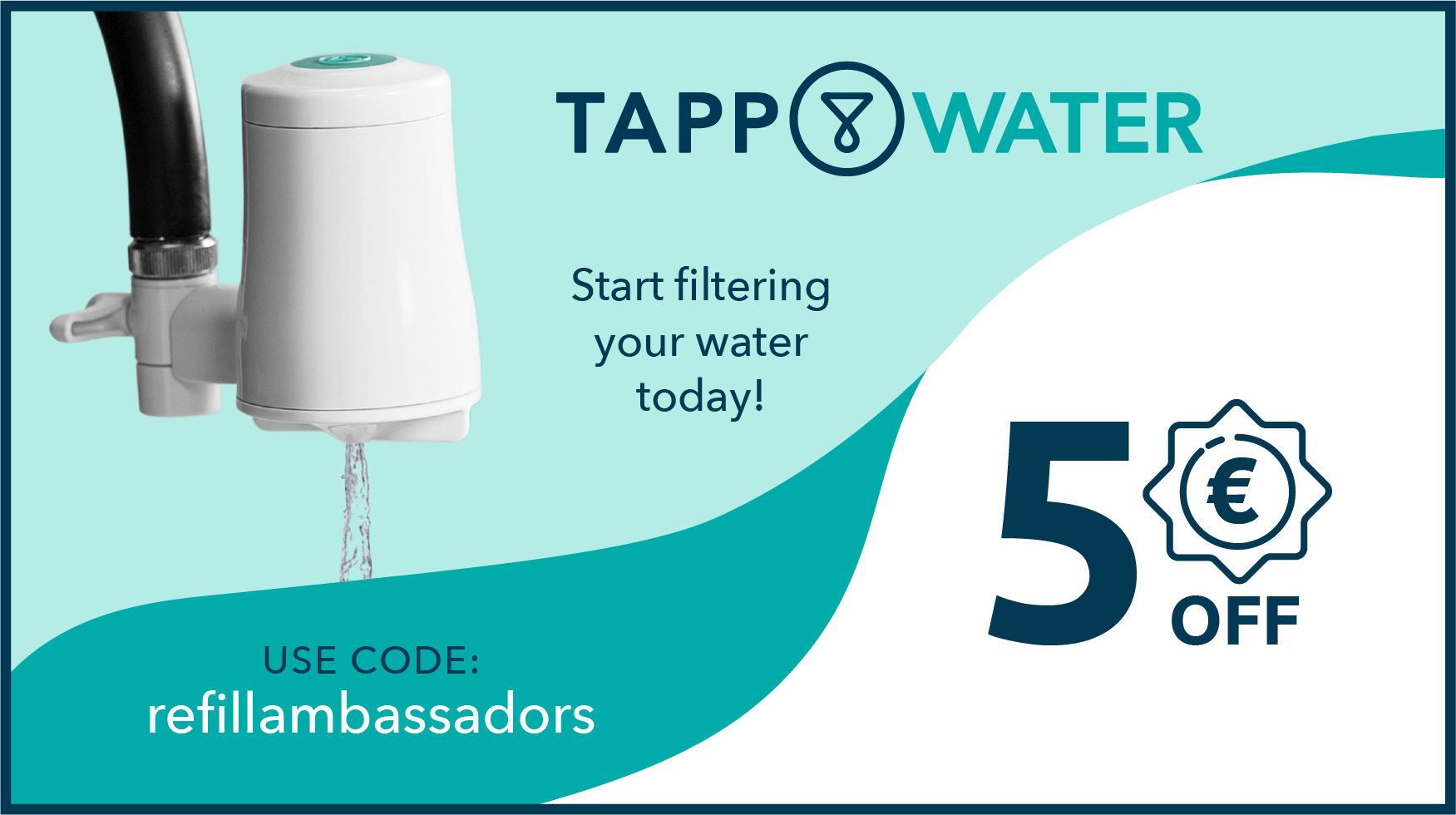 Tappwater EcoPro Refills - Juego de 2 cartuchos de recambio para filtro de agua EcoPro