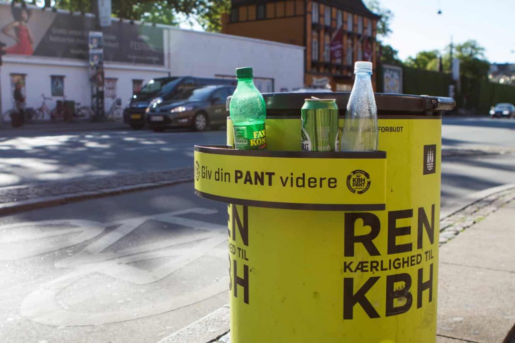 bottle holder at bin